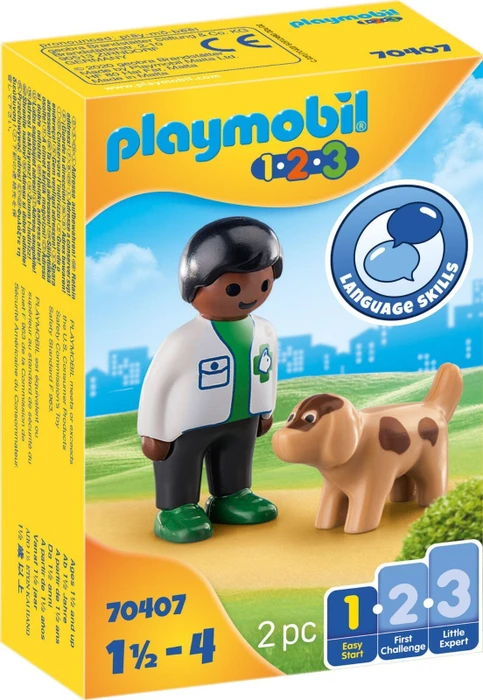 playmobil 1.2.3 Tierarzt mit Hund