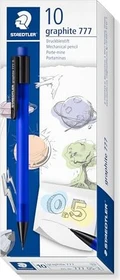Staedtler graphite 777 Druckbleistift B 0.5mm graphit, blau/schwarz, Radierer, 10er-Pack