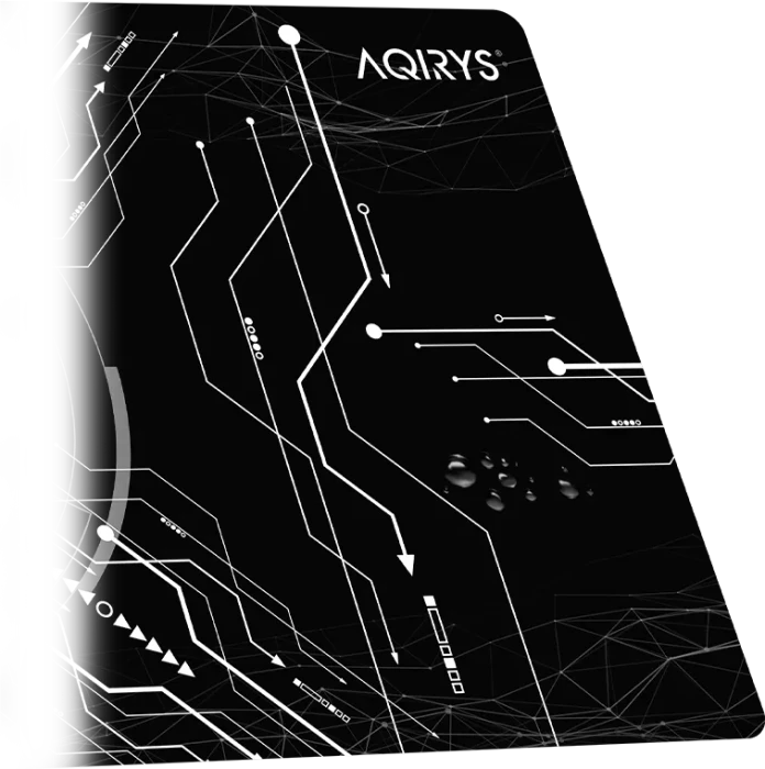 Aqirys Gruis Medium Mouse Pad, 450x400mm, Motiv schwarz/weiß