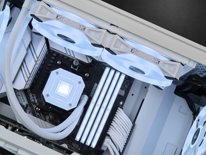 Corsair 4000D RGB Airflow QL Edition, weiß, Glasfenster
