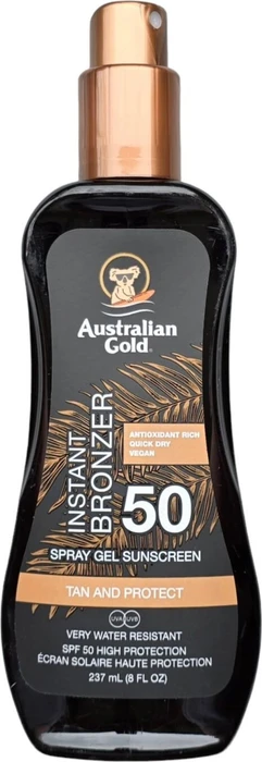 Australian Gold Sonnenschutz Spray Gel mit Bronzer LSF50, 237ml (10148)