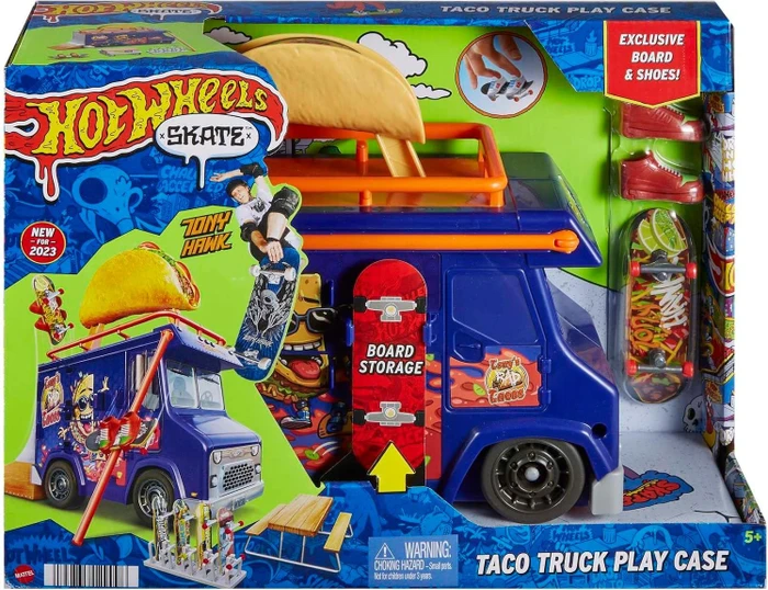 Mattel Hot Wheels Skate Taco Truck Spielkoffer