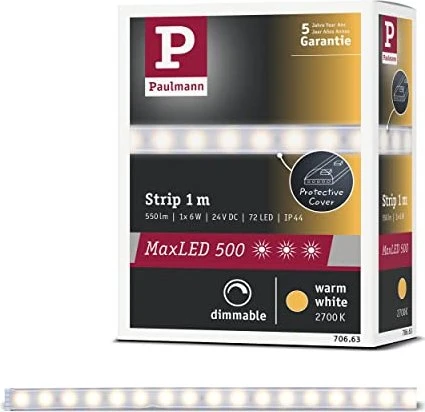 Paulmann MaxLED 500 Strip LED-Streifen warmweiß beschichtet 1m