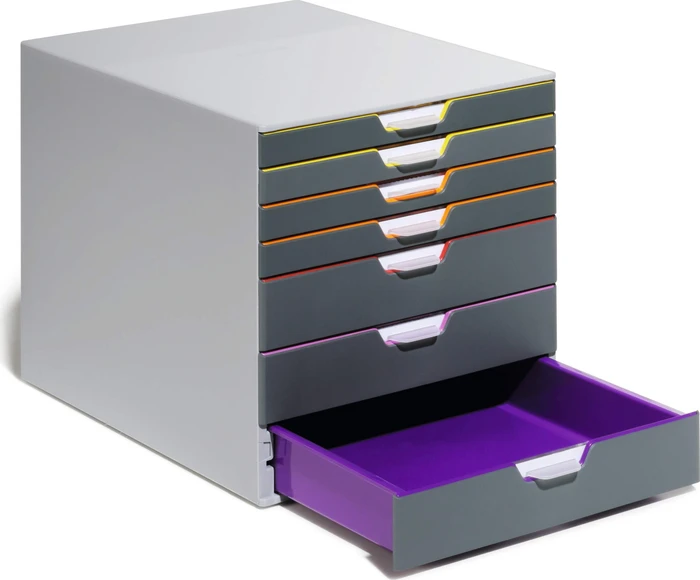 Durable Varicolor 7 Schubladenbox, 7 Schubladen, grau