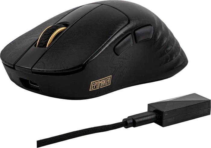 Epomaker Carbonis 8KHz Wireless Gaming Mouse, Black Gold, USB/Bluetooth