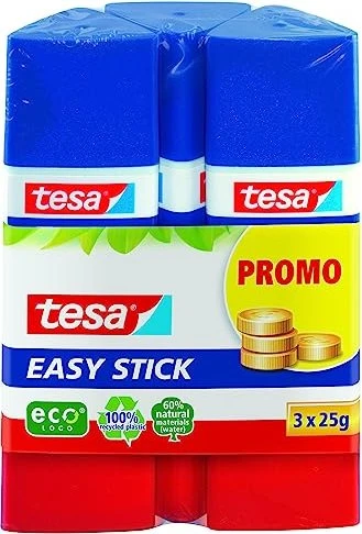 tesa 2 + 1 GRATIS: 2 EASY STICK ecoLOGO Klebestifte 25,0 g + GRATIS 1 St.