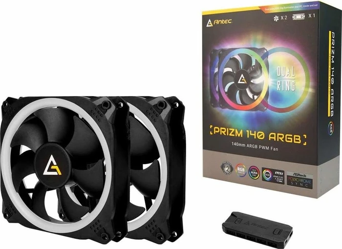 Antec Prizm 140 ARGB 2+C, LED-Steuerung, 140mm, 2er-Pack