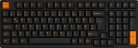 Akko 3098B Plus, Cherry Profil, LEDs RGB, Black & Orange, V3 Cream Yellow, USB/Bluetooth, DE
