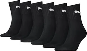 Puma Kurze Crew Socken schwarz, 6 Paare