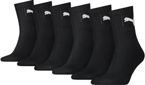Puma Kurze Crew Socken schwarz, 6 Paare