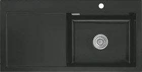 systemceram Mera 100 SL Einbau Becken rechts nigra