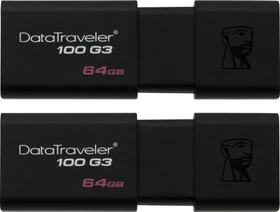 Kingston DataTraveler 100 G3 64GB, USB-A, USB 3.2 Gen 1×1, 2er-Pack