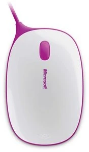 Microsoft Express Mouse pink/weiß, USB