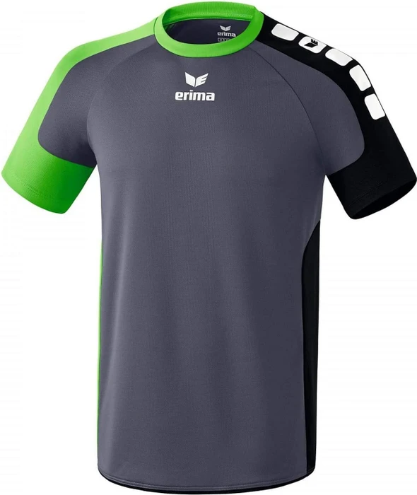 Erima Valencia Funktionsshirt kurzarm grau/grün/schwarz