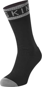 Sealskinz Mid Mid Hydrostop Fahrradsocken schwarz/grau