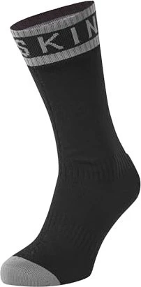 Sealskinz Mid Mid Hydrostop Fahrradsocken schwarz/grau