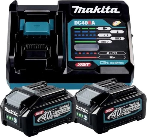 Makita Powersource-Kit Starterset 40V, 2.5Ah, Li-Ionen, 2 Akkus [5.0Ah] [200Wh]