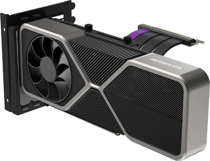 Cooler Master Universal Graphics Card Holder Kit V2, gerade, PCIe 4.0, 165mm, schwarz/violett