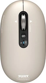 Port Designs Pure Color Bluetooth Rechargeable Mouse, Pearl beige, Bluetooth