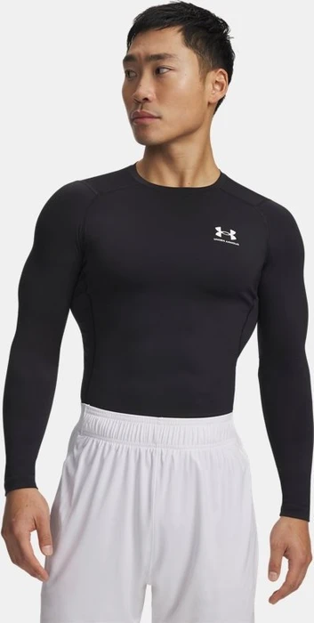 Under Armour HeatGear Armour Funktionsshirt langarm schwarz/weiß (Herren)