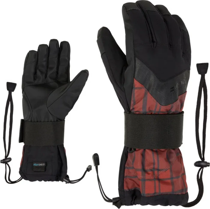 Ziener Milan AS(R) Snowboardhandschuhe black.woody brown