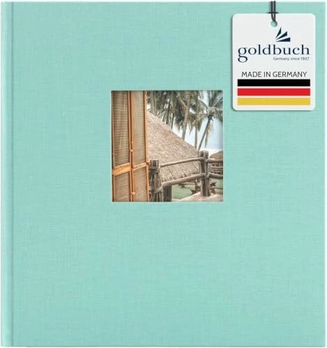 Goldbuch Buch Fotoalbum Bella Vista 30x31 weiße Seiten blau