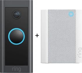 Ring Wired Video Doorbell schwarz, inkl. Türgong, Set