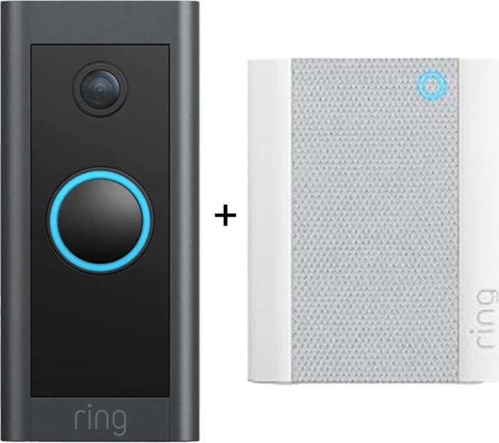 Ring Wired Video Doorbell schwarz, inkl. Türgong, Set