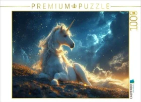 Calvendo Anmut im Sternenlicht: Das weiße Einhorn auf der Nachtwiese