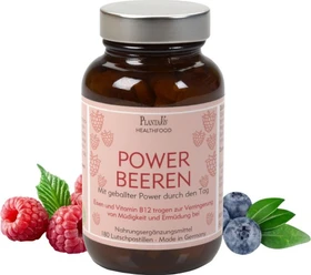 PlantaVis Powerbeeren B12+ Koffein Lutschpastillen, 180 Stück