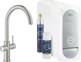 Grohe Blue Home Starter Set C-Auslauf supersteel
