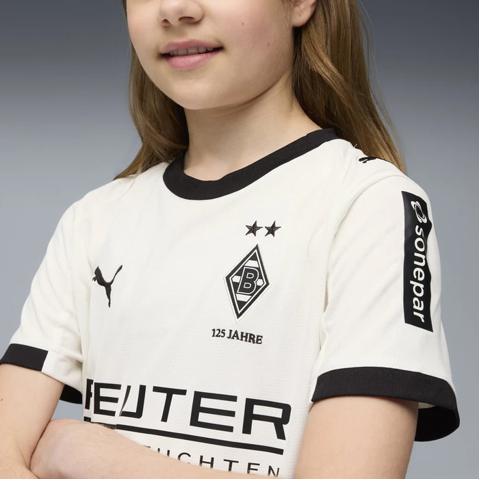 Puma Borussia Mönchengladbach 2025/2026 Heimtrikot kurzarm warm white/puma black (Junior)