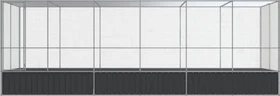 vidaXL Voliere, silber/grau, 625x212x207cm