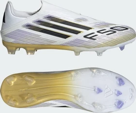 adidas F50 League Laceless FG/MG cloud white/core black/gold metallic