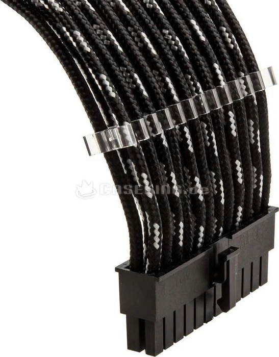 Phanteks Verlängerungskabel Kit für Netzteile, S-Muster schwarz/silber, 500mm