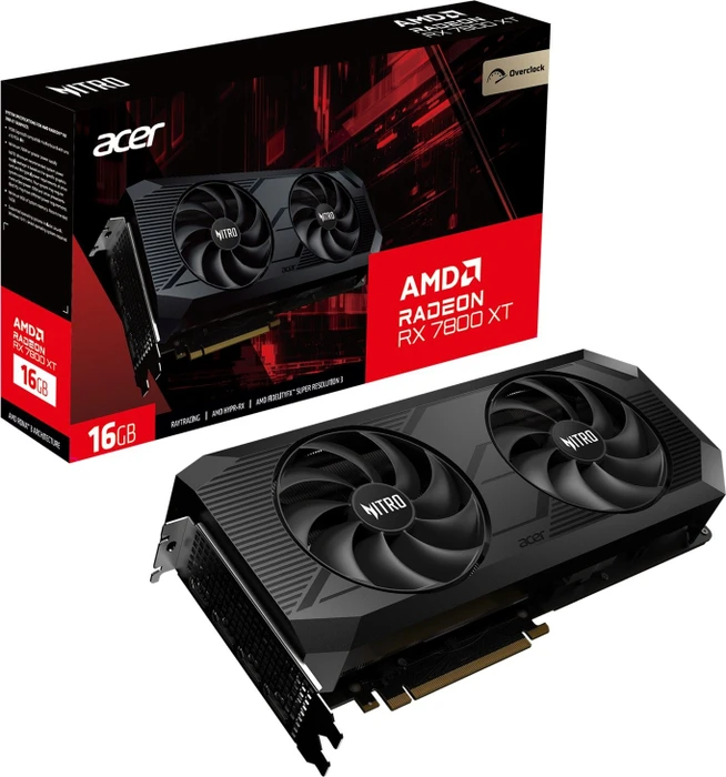 Acer Nitro Radeon RX 7800 XT OC 16G, 16GB GDDR6, HDMI, 3x DP