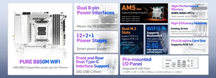 Sapphire Pure B850M WIFI (AMD AM5)