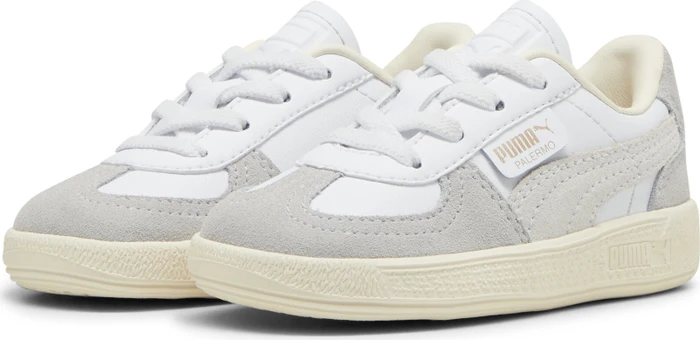 Puma Palermo Leather puma white/cool light gray/sugared almond (Junior)