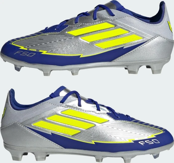 adidas F50 Elite Messi FG silver metallic/solar yellow/lucid blue (Junior)