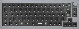 Keychron Q2 QMK Custom Knob Version, 65% Layout, Barebone Tastatur, Silver Grey, ISO