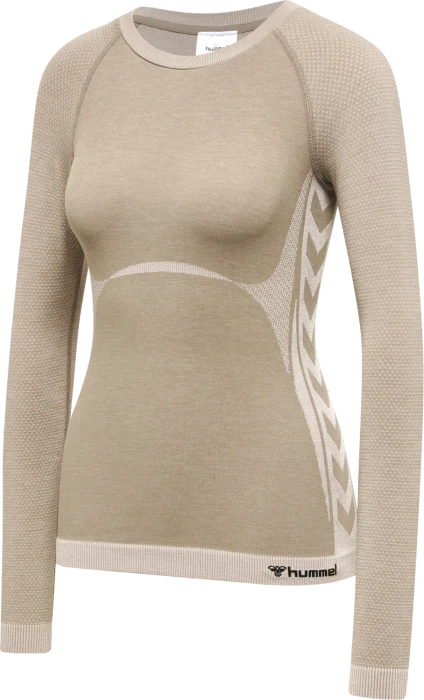 hummel CEA Seamless Tight Funktionsshirt langarm chateau grey (Damen)