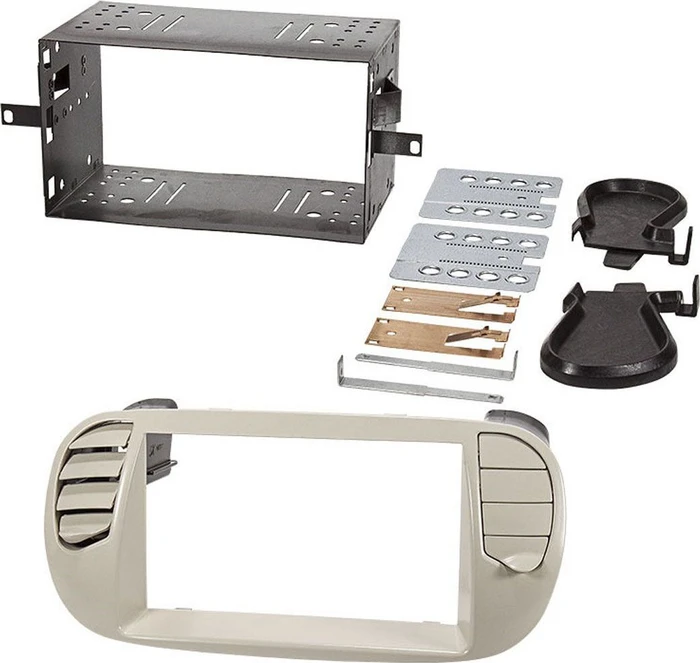 Baseline Einbaurahmen 2-DIN für Fiat 500 2008-2015