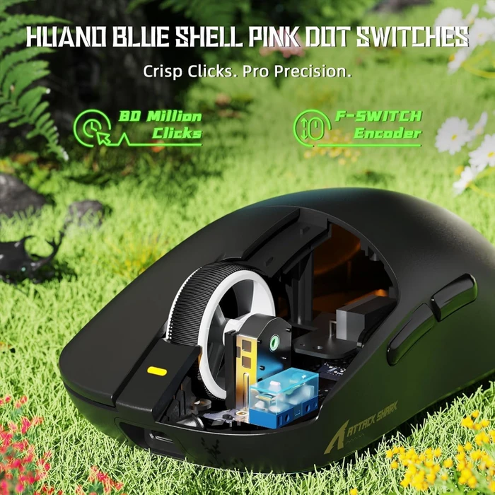 Attack Shark X8 SE Tri-mode Wireless Gaming Mouse, schwarz, USB/Bluetooth