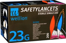 Wellion SafetyLancets 23G Lanzetten, 25 Stück