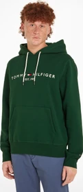 Tommy Hilfiger Hoodie mit Tunnelzug und aufgesticktem Logo Hoodie ornamental green (Herren)
