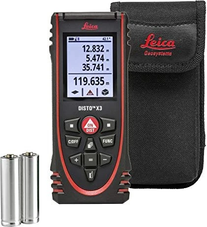 Leica DISTO X3 Batterie-Laser-Entfernungsmesser inkl. Tasche