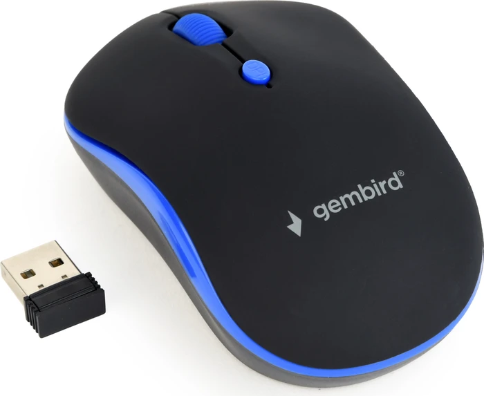 Gembird Wireless Optical Mouse 4B-03 schwarz/blau, USB