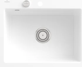 Villeroy & Boch Subway 60 S flat flächenbündig Becken mittig mit Ablauffernbedienung weiß alpin