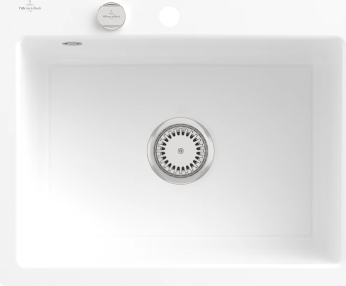 Villeroy & Boch Subway 60 S flat flächenbündig Becken mittig mit Ablauffernbedienung weiß alpin