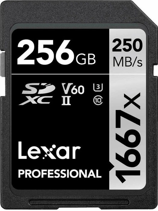 Lexar Professional 1667x Silver Series R250/W120 256GB, UHS-II U3, Class 10